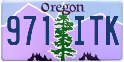 OR license plate 971ITK