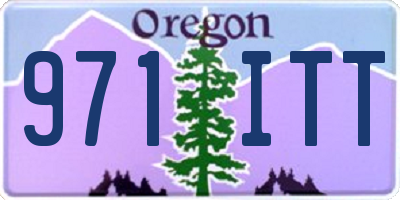 OR license plate 971ITT