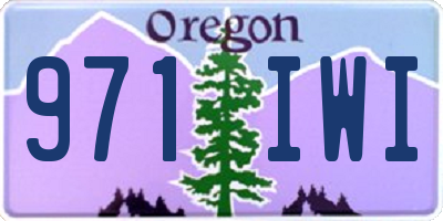 OR license plate 971IWI