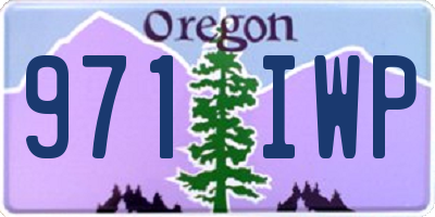 OR license plate 971IWP