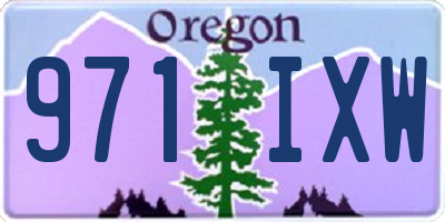 OR license plate 971IXW