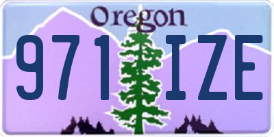 OR license plate 971IZE