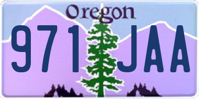 OR license plate 971JAA
