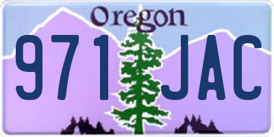OR license plate 971JAC