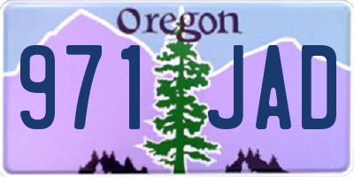 OR license plate 971JAD