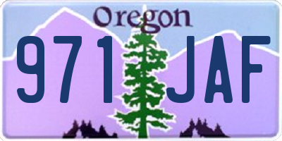 OR license plate 971JAF