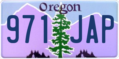 OR license plate 971JAP