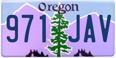 OR license plate 971JAV