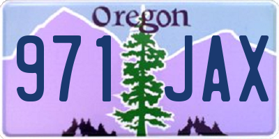 OR license plate 971JAX