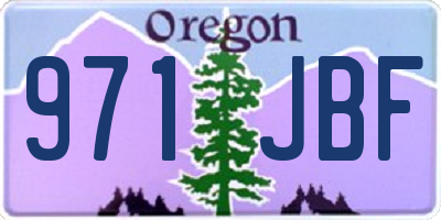 OR license plate 971JBF