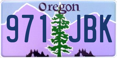 OR license plate 971JBK