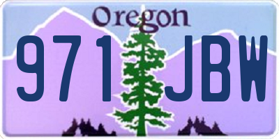 OR license plate 971JBW