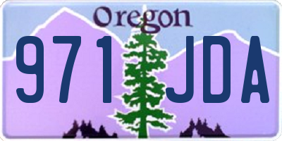 OR license plate 971JDA