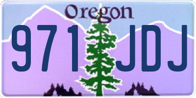 OR license plate 971JDJ