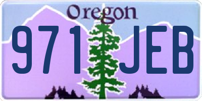 OR license plate 971JEB