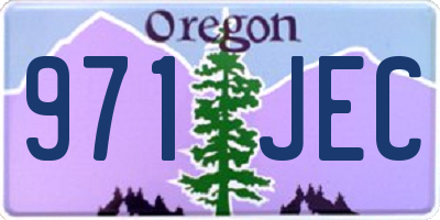 OR license plate 971JEC