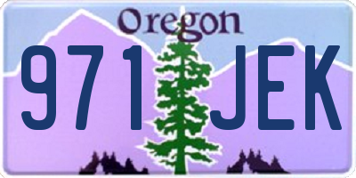 OR license plate 971JEK