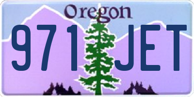 OR license plate 971JET