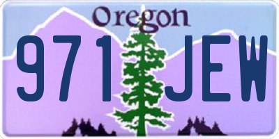 OR license plate 971JEW