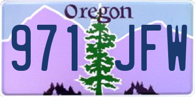 OR license plate 971JFW