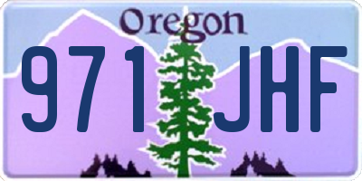 OR license plate 971JHF