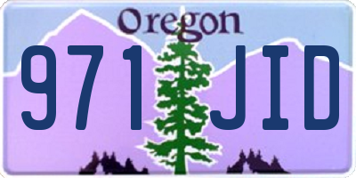 OR license plate 971JID