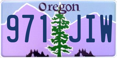 OR license plate 971JIW