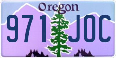 OR license plate 971JOC