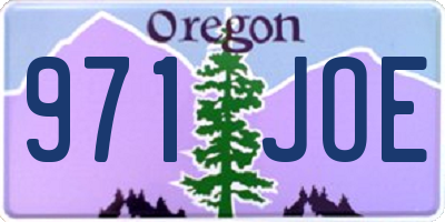 OR license plate 971JOE