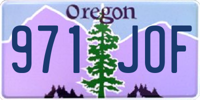 OR license plate 971JOF