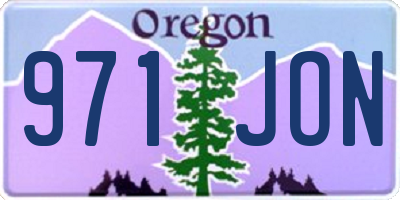 OR license plate 971JON