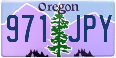OR license plate 971JPY