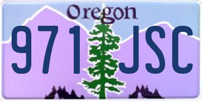 OR license plate 971JSC