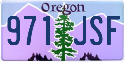 OR license plate 971JSF