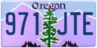 OR license plate 971JTE