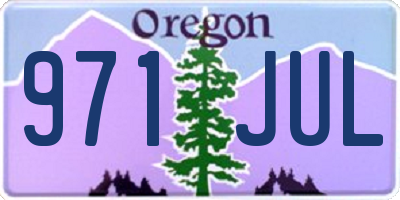 OR license plate 971JUL