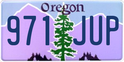OR license plate 971JUP