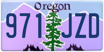 OR license plate 971JZD