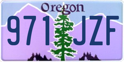 OR license plate 971JZF