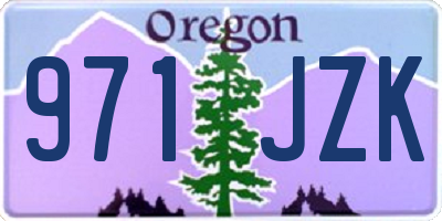 OR license plate 971JZK