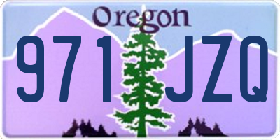 OR license plate 971JZQ