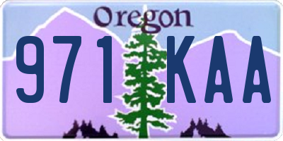 OR license plate 971KAA