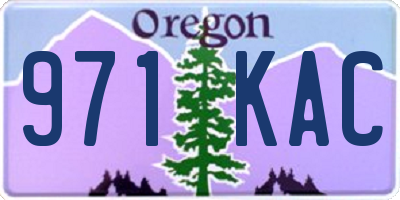 OR license plate 971KAC