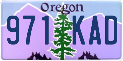 OR license plate 971KAD