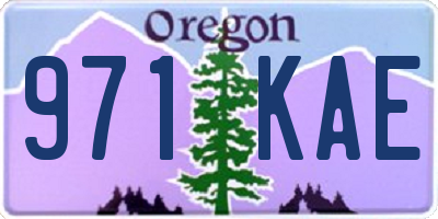 OR license plate 971KAE
