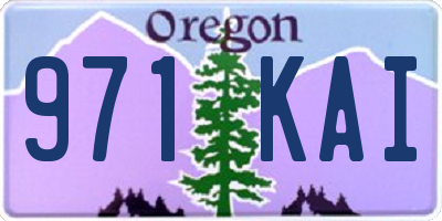 OR license plate 971KAI