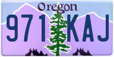 OR license plate 971KAJ