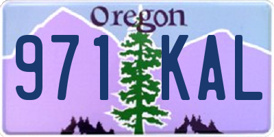 OR license plate 971KAL