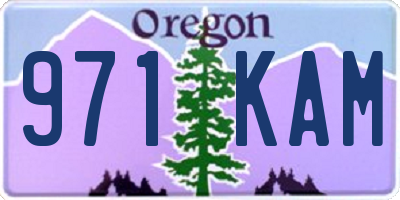 OR license plate 971KAM