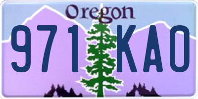 OR license plate 971KAO